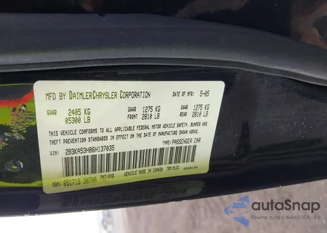 2006 Dodge Charger Rt z USA, uszkodzony, nr VIN 2B3KA53H86H137035